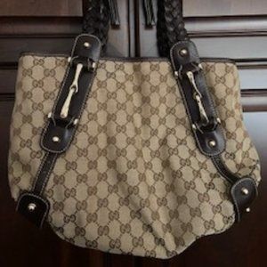 Vintage Gucci Monogram Leather Bag